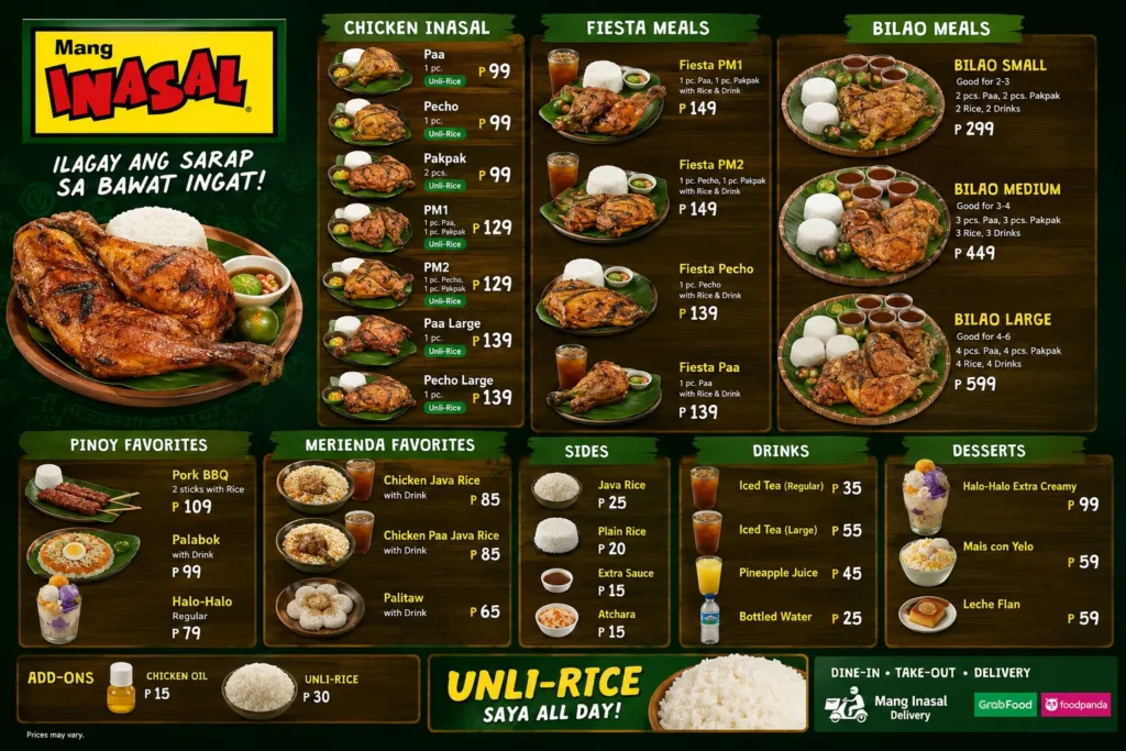 mang inasal menu